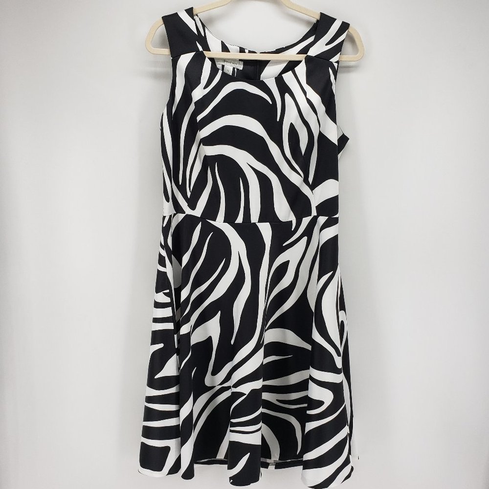 Dress Barn | Zebra Print Dress | Black/White